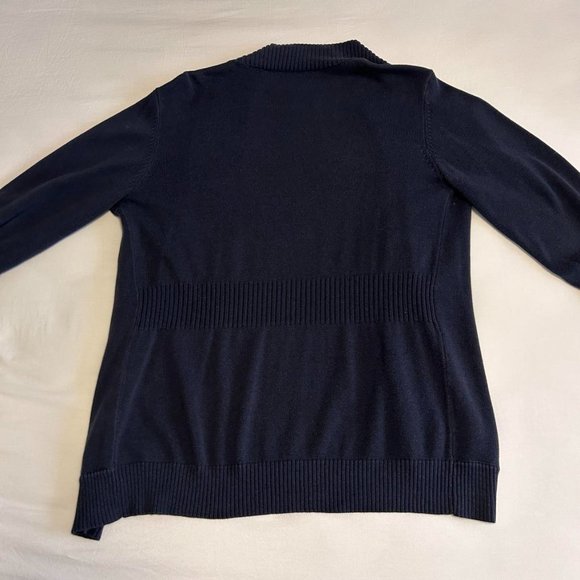 Navy Cropped-Sleeve Cardigan XS - Picture 2 of 6